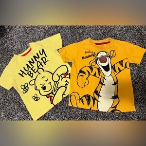 Disney Kids Yellow and Orange T-Shirts - Winnie the Pooh & Tigger